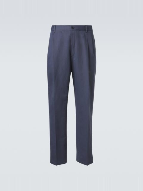 Brioni Linen and cotton straight pants