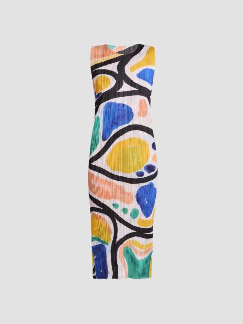 Pleats Please Issey Miyake Women's Roll Printed Plissé Dress - Multi