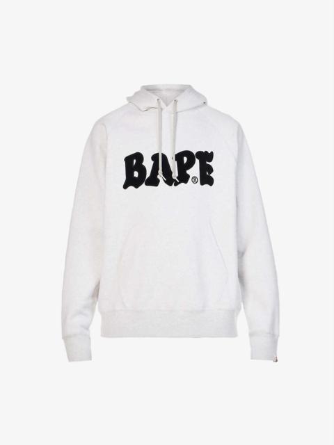A BATHING APE® Logo-print relaxed-fit cotton-blend hoody