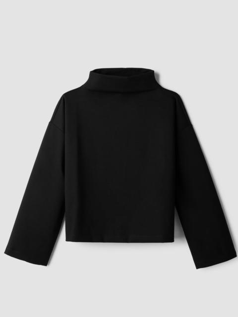 EILEEN FISHER Lightweight Ponte Funnel Neck Top