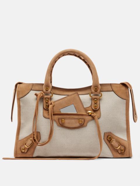 BALENCIAGA Le City Small canvas top-handle bag