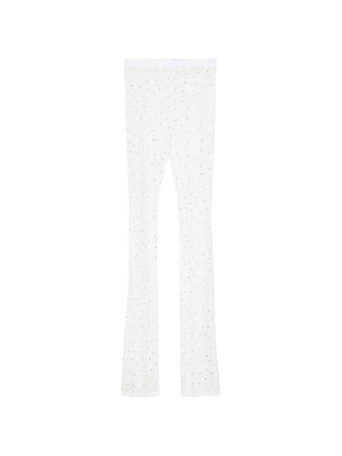Alessandra Rich floral-lace semi-sheer leggings