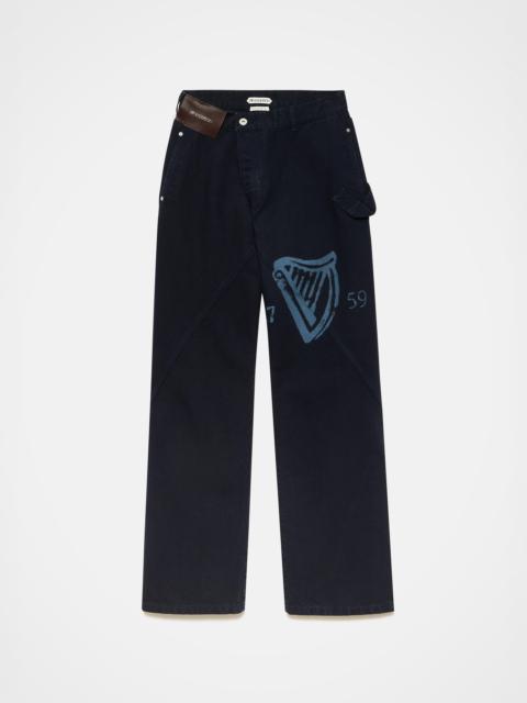 JW Anderson Unisex JW ANDERSON X GUINNESS WORKWEAR TROUSERS IN INDIGO