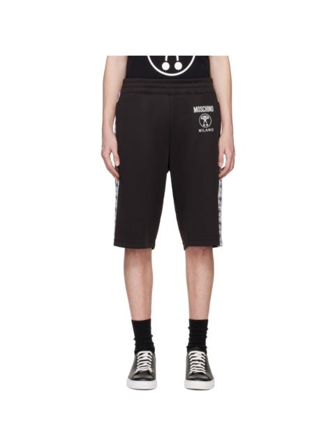 Moschino Black Double Question Mark Shorts