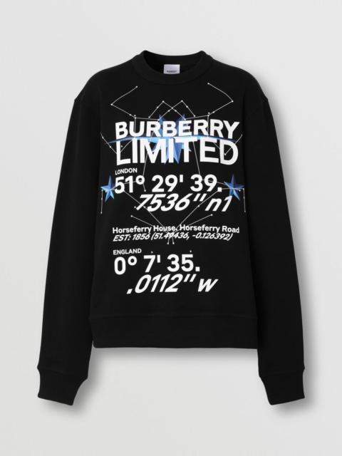 Burberry Constellations Print Cotton Sweatshirt