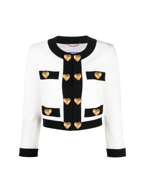 Moschino heart-embellished cropped jacket
