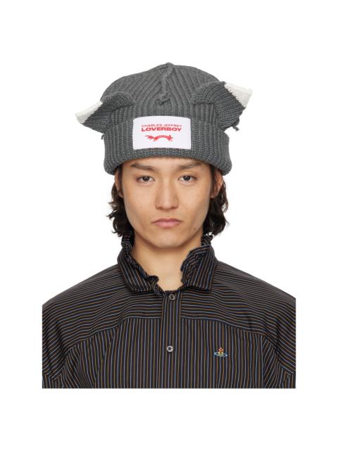 CHARLES JEFFREY LOVERBOY Gray Chunky Ears Beanie