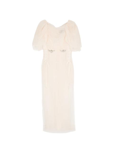 Simone Rocha crystal-embellished midi dress