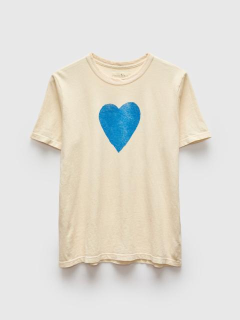 imogene + willie "Blue Heart" T-Shirt in Vintage White