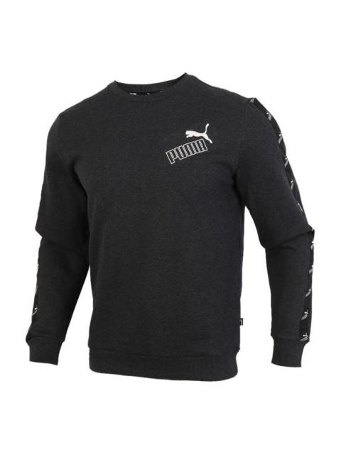 PUMA PUMA Amplified Crew Sweatshirt 'Black White' 586916-07