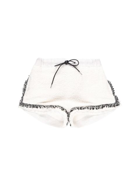 sacai high-waisted tweed shorts