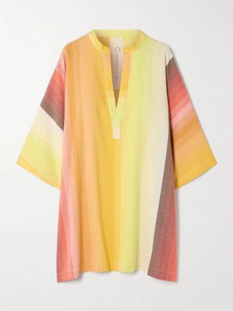 MARRAKSHI LIFE Striped cotton tunic Yellow