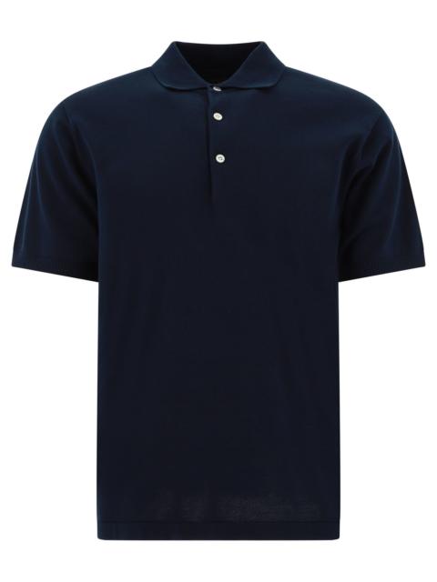 BEAMS PLUS 12g Polo Shirts Blue