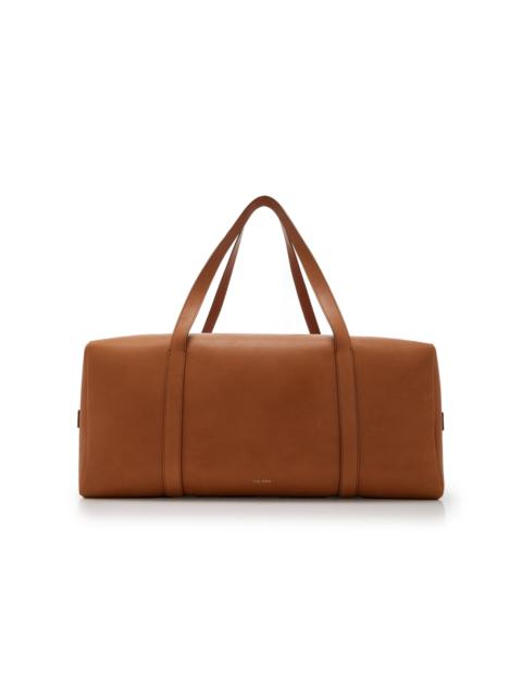 The Row Gio Leather Duffle Bag neutral