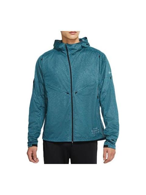 Nike Nike Pinnacle Run Division hooded Sports Running Jacket Green DA0417-393