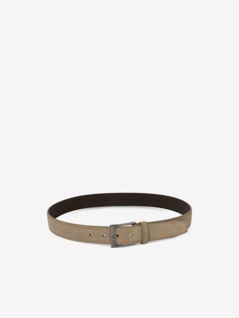 BOSS suede-finish buckle-fastening belt