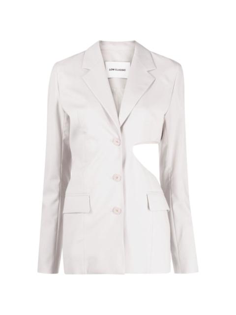 LOW CLASSIC single-breasted cut-out wool blazer