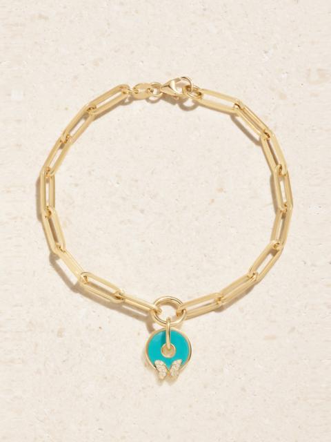 FOUNDRAE Reverie 18-karat Gold, Diamond And Ceramic Bracelet
