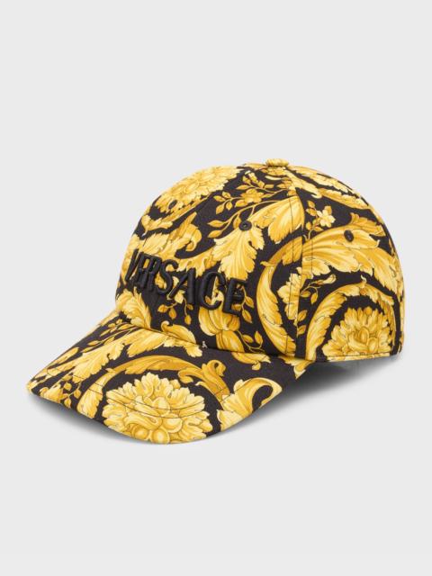VERSACE Men's Baroque Logo 6-Panel Baseball Cap