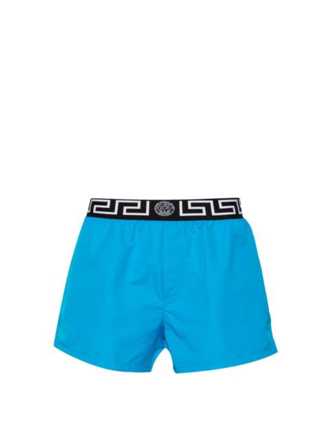 Greca-waistband swim shorts