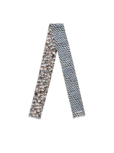 Marni double-sided frayed scarf