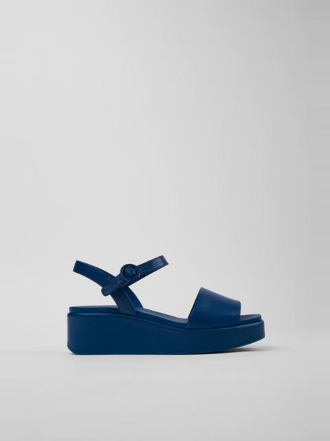 CAMPER Misia Blue Leather Sandals for Women.
