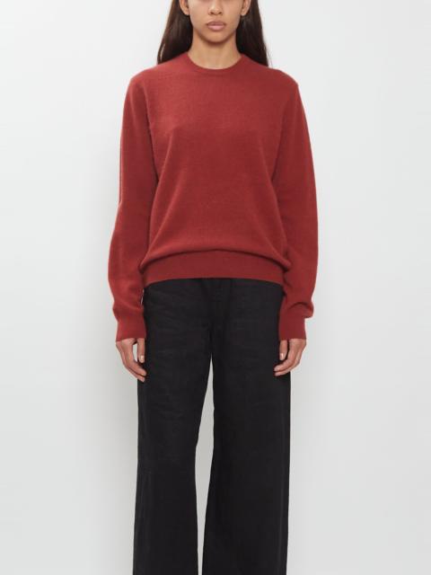 FRENCKENBERGER Mini R-Neck Cashmere Sweater — Burgundy