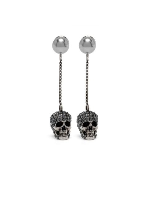 Alexander McQueen skull embellished drop earrings