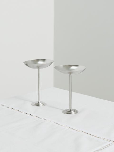 Gohar World Set Of Two Silver-tone Dessert Coupes