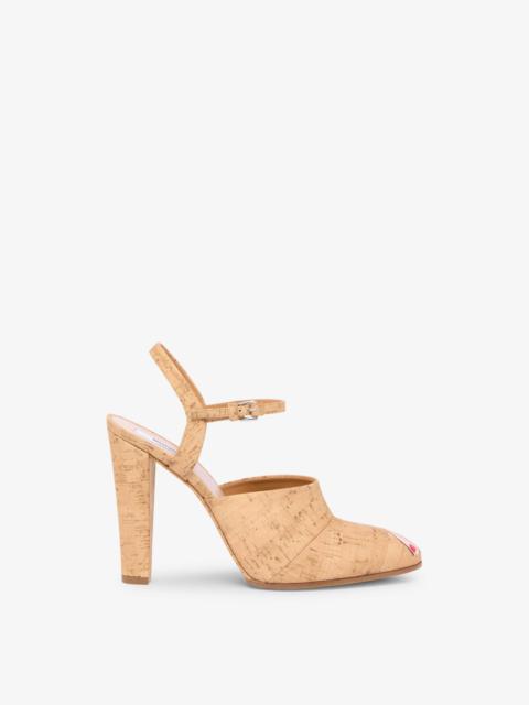 Moschino PRINTED CALFSKIN SLINGBACK PUMPS