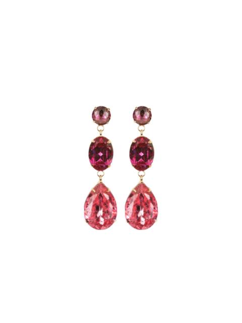 18kt gold-plated Aleena crystal earrings