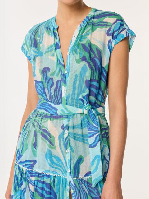 Poupette St Barth Long Dress Kora - Blue Seaweed