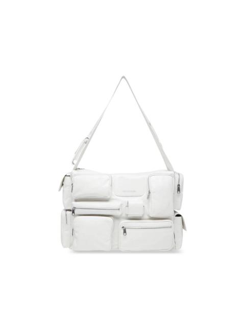 BALENCIAGA Superbusy Large Sling Bag  in Off White