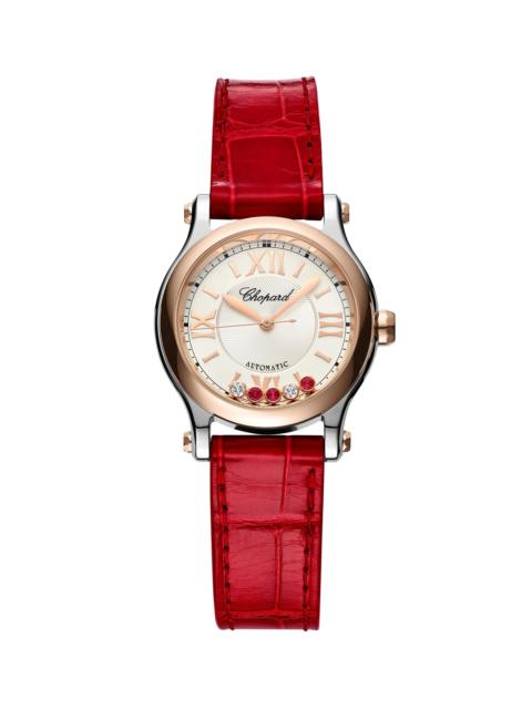Chopard Women's Happy Sport Alligator Strap Watch - Red