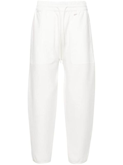 panelled mid-rise track trousers