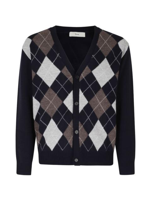 Dunst argyle-intarsia cardigan