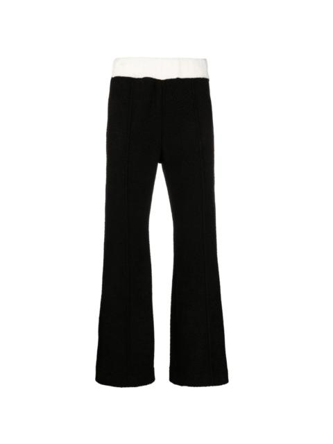 two-tone knitted trousers
