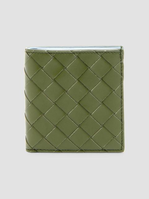 Bottega Veneta Men's Intrecciato Leather Bifold Wallet - Green Tweed Miner