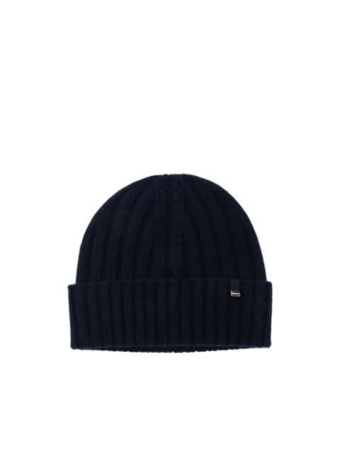Herno ribbed-knit beanie hat