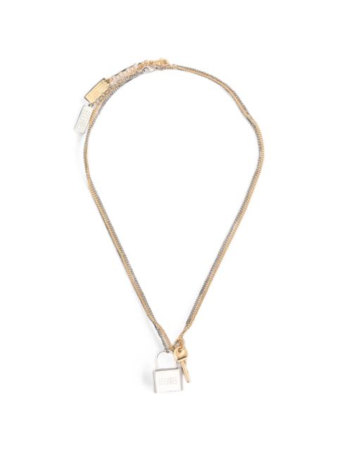 MM6 Maison Margiela Mm6 Maison Margiela Layered Lock And Key Pendant Necklace