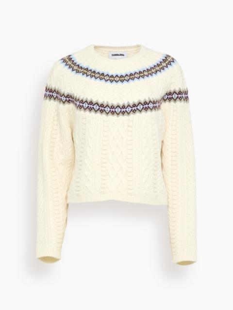 Saint Art Ainsley Fair Isle Sweater in Multi Ivory