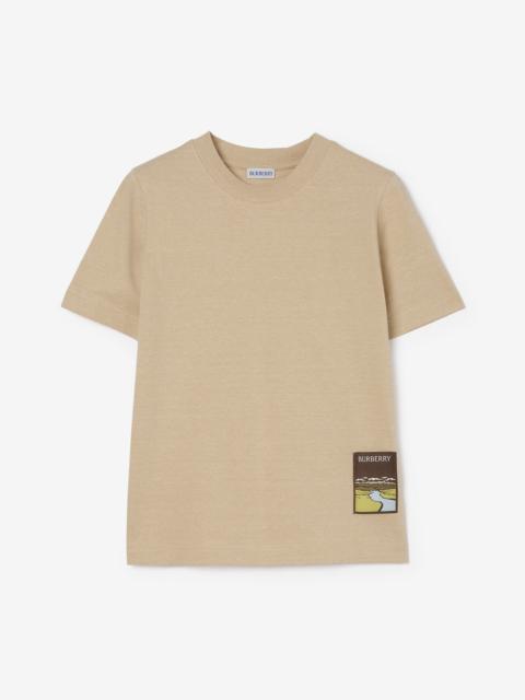 Burberry Landscape Label Cotton T-shirt