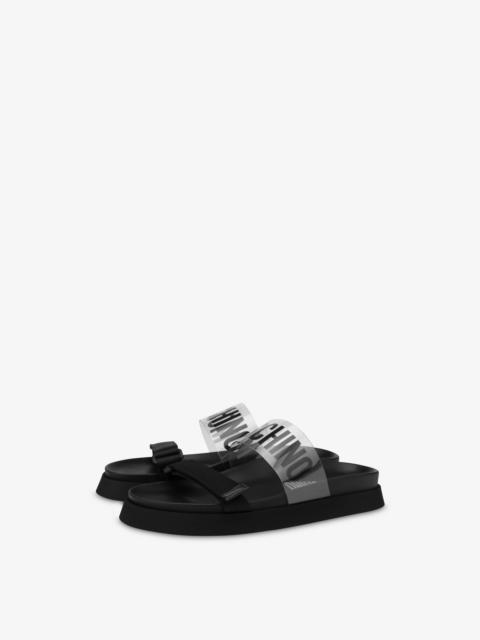 Moschino PVC LOGO BAND SANDALS