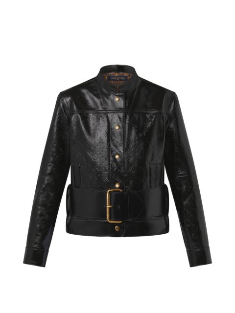Louis Vuitton Oversized Belt Embossed Monogram Leather Jacket