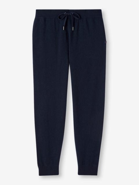Derek Rose Men's Track Pants Finley Cashmere Navy