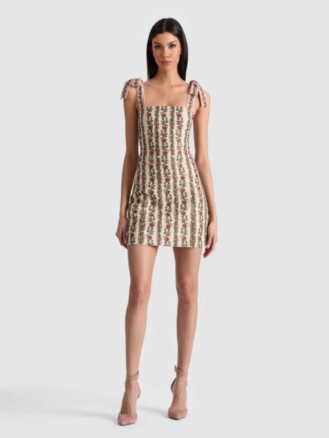 Alice + Olivia MARYRANN EMBROIDERED MINI DRESS