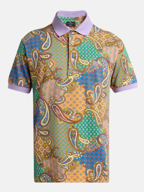 Etro Men's Paisley Cotton Pique Polo Shirt