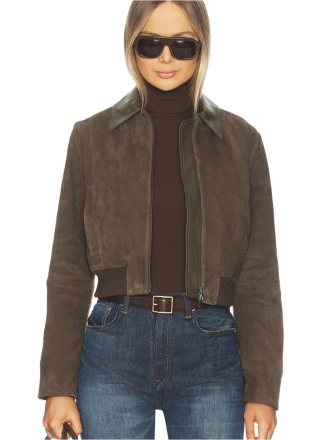 Vince Suede Shrunken Bomber