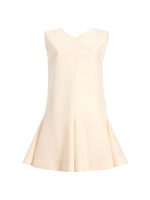 KHAITE Mel Cotton-Silk Organza Mini Dress neutral