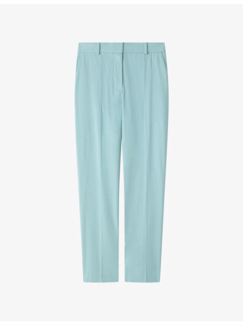 JOSEPH Coleman Slim-Fit Mid-Rise Stretch-Cotton Trousers